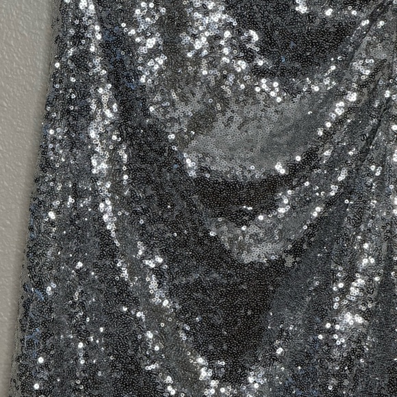 Jay X Jay Godfrey Metallic Sequin Silver Mini Dress 0 - Picture 6 of 8